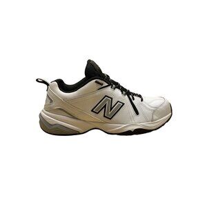 New Balance Men’s White & Black Leather 608v4 Memory Sole Training Shoes Size 9